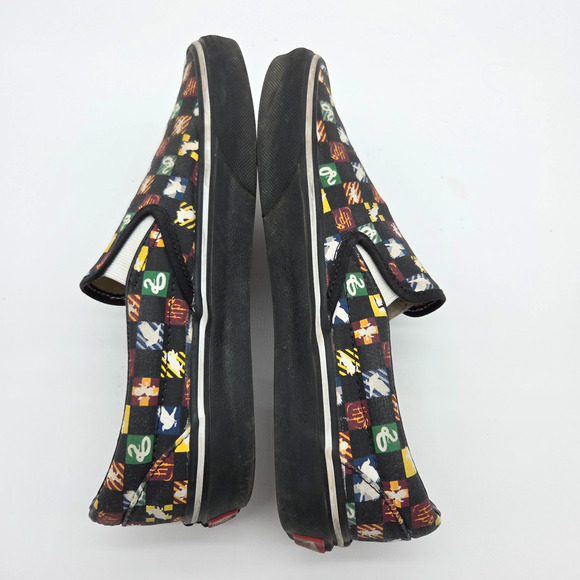 Vans x Harry Potter Classic Slip-On Sneakers Size 8 Black Checkerboard RARE - Picture 9 of 9